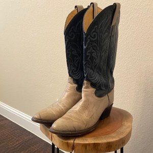 Vintage Justin Leather cowboy western boots 8.5 Made in USA* FREE SHIPPING*